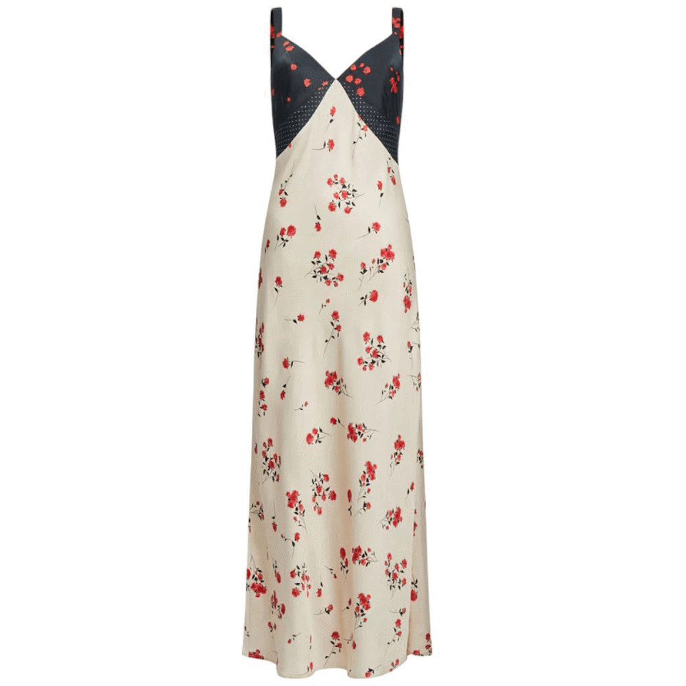 French Connection Floramour Ennis Satin Slip Dress